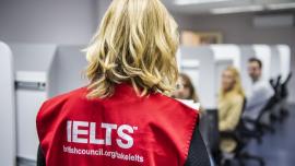 test taker with ielts invigilator